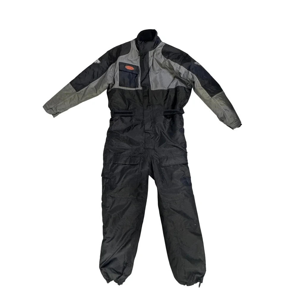 Firstgear Hypertex Motorcycle Riding Suit One Piece Coveralls Black‎ Gray Mens L